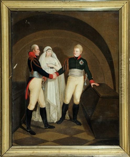 Konig Friedrich Wilhelm Iii. Und Konigin Luise Von Preusen Mit Zar Alexander I. In Der Gruft Von Friedrich Dem Grosen Von Preusen (after Franz Ludwig Catel) - view 1