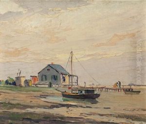 Fisherman's Cabins, Galveston Bay by Paul Schumann