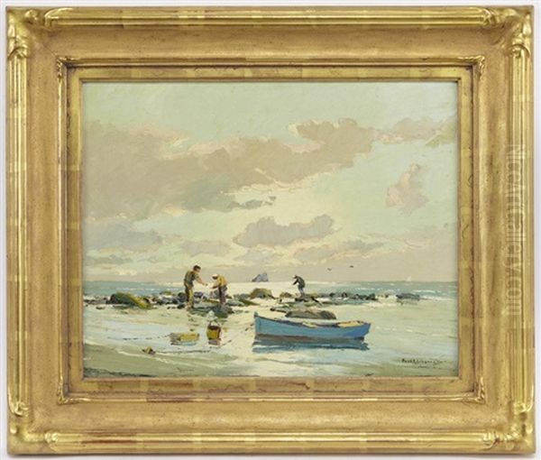 Harvesting Oysters, Galveston - view 1