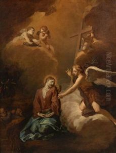 Le Christ Au Mont Des Oliviers by Jacob van Schuppen