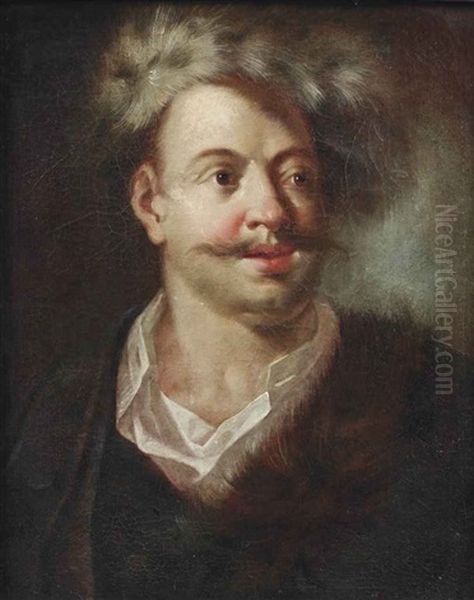 Portrait Of A Man, Bust-length, With A Fur Hat And A Fur-lined Coat - view 1