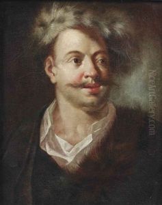 Portrait Of A Man, Bust-length, With A Fur Hat And A Fur-lined Coat