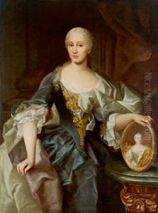 Bildnis Einer Dame, Ein Medaillon Der Kaiserin Maria Theresia Haltend Bildnis Einer Dame, Ein Medaillon Der Kaiserin Maria Theresia Haltend