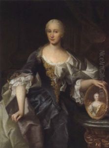 Bildnis Einer Dame, Ein Medallion Maria Theresia Haltend