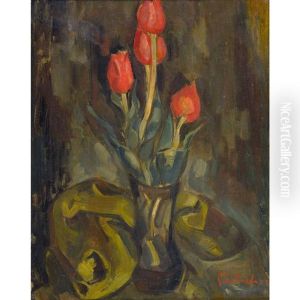 Stillleben Mit Tulpen by Johann Robert Schuerch