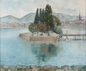 Die Ile Rousseau In Genf