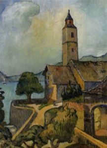 Kirche Im Tessin by Johann Robert Schuerch