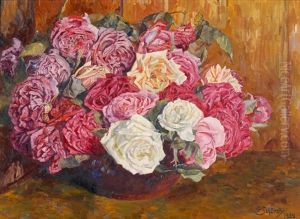 Stillleben Mit Rosen by Paul Schuerch
