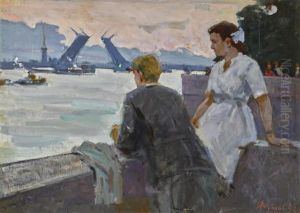 White Nights In St Petersburg by Alexei Viktorovich Schusev