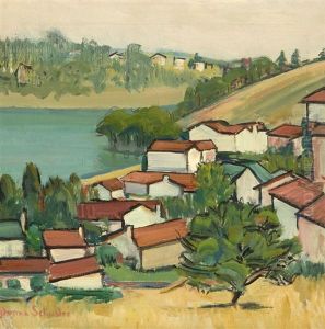 Los Feliz Overlooking The Lake by Donna N. Schuster