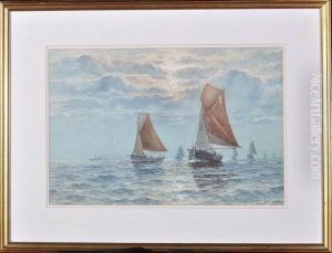 A Herring Fleet At Sea by William Thomas Nicholas Boyce