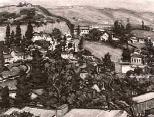View Of The Hollywood Hills by Donna N. Schuster