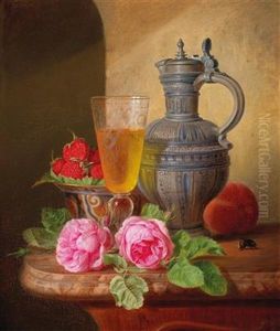 Still Life With Roses And Strawberries Still Life With Roses And Strawberries