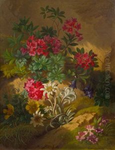 Stillleben Mit Alpenblumen Stillleben Mit Alpenblumen