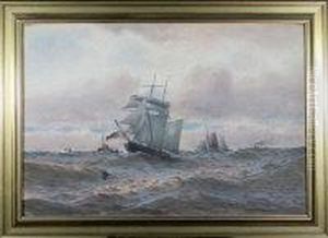 Steam And Sailing Craft Off The North East Coast