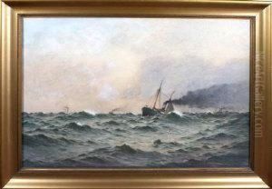 Two Steam Trawlers by William Thomas Nicholas Boyce