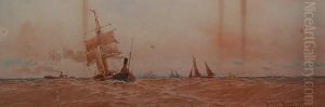 Shipping At Sea by William Thomas Nicholas Boyce