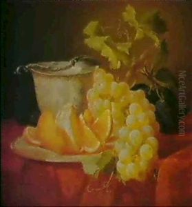 Stilleben Mit Fruchten Und Tasse