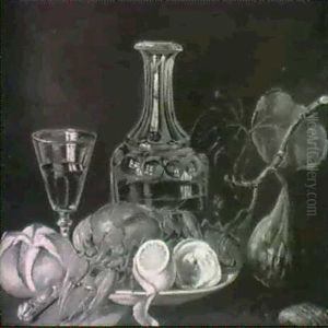Still Life With Lobsters, A Clam And A Lemon On A Plate, A Decanter Of Wine, Bread And Fruit On A Table Still Life With Lobsters, A Clam And A Lemon On A Plate, A Decanter Of Wine, Bread And Fruit On A Table