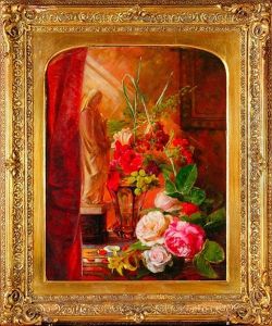 Floral Still Life With An Angel Floral Still Life With An Angel