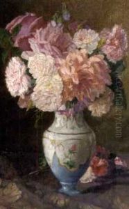 Blumen In Porzellanvase Blumen In Porzellanvase