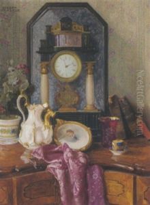 Stilleben Mit Standuhr Stilleben Mit Standuhr