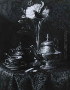 Stilleben Mit Silberkanne Und Rosen Stilleben Mit Silberkanne Und Rosen