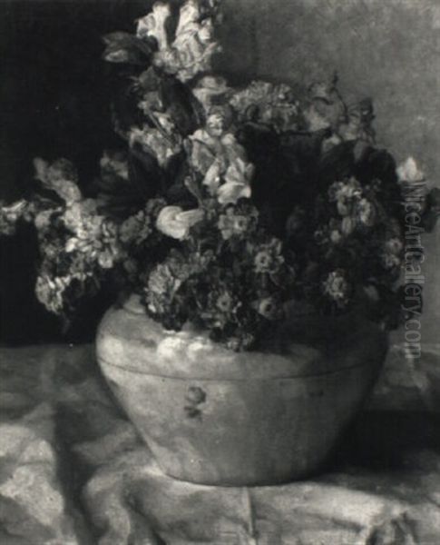 Flowers In A Ceramic Bowl - view 1