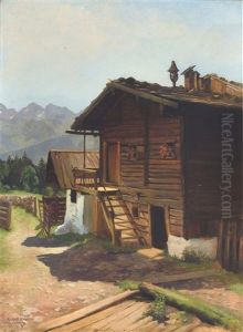 Blockhaus In Der Ramsau by Karl Maria Schuster