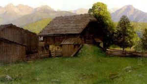 Gehoft In Der Ramsau by Karl Maria Schuster