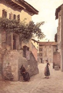 Village Gossip by Karl Maria Schuster