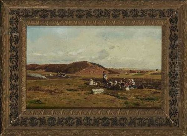 Rastende Bauern Bei Der Kartoffelernte - view 1