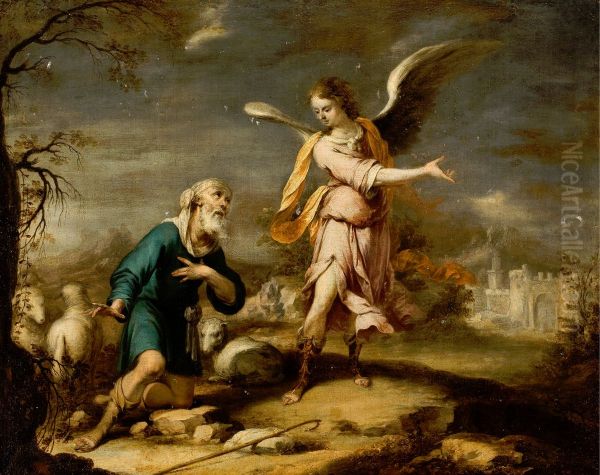Shepherd And Archangel In An Extensive Landscape - view 1