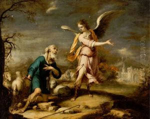 Shepherd And Archangel In An Extensive Landscape by Cornelis Schut III