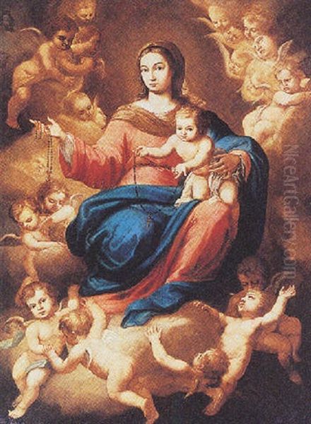 The Madonna And Child Surrounded By Putti - view 1