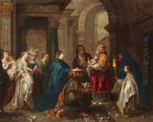 The Presentation In The Temple by Cornelis Schut the Elder