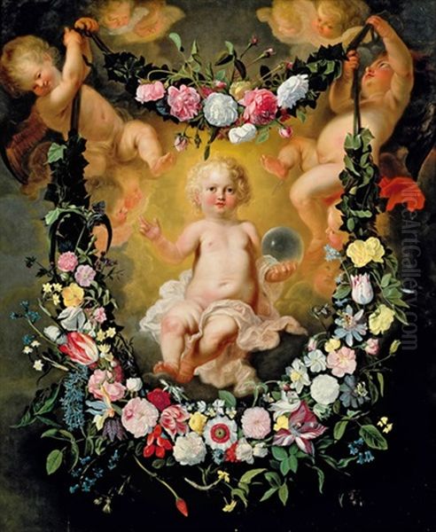 Blumengirlande Mit Christuskind (collab. W/either Daniel Seghers Or Jan Brueghel The Younger) - view 1