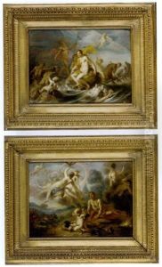 The Four Elements: Fire And Air (+ Earth And Water; 2 Works) by Cornelis Schut the Elder
