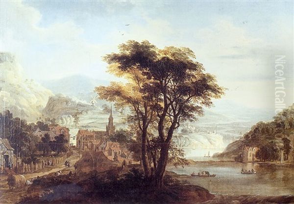 Paysage Anime Au Bord D'un Fleuve - view 1