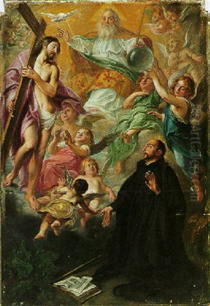 The Holy Trinity Appearing To A Kneeling Saint - view 1