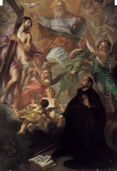 The Holy Trinity Appearing To A Kneeling Saint - view 1