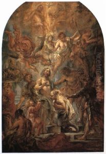 Allegory Of The Baptism Of A Saint by Cornelis Schut the Elder