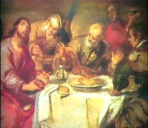 Das Mahl Zu Emmaus & Die Beweinung Christi by Cornelis Schut the Elder