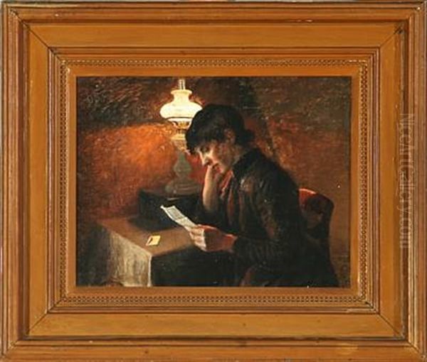 Interior With A Woman Reading A Letter - view 1