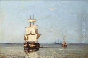 Maritime Scene by Jan Frederik Schuetz Jr.