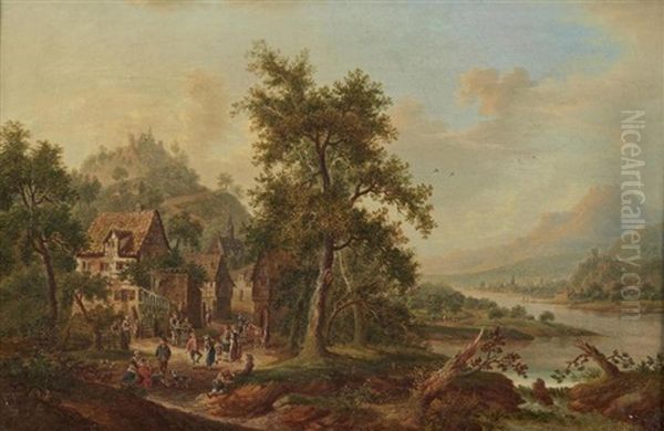Vue De La Vallee Du Rhin - view 1