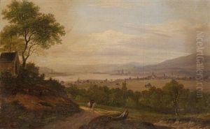 Rheingaulandschaft Mit Blick Auf Eltville by Christian Georg Schuetz the Younger