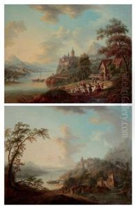 Vue Du Rhin (+ Another; Pair)