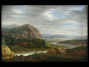 Rheinlandschaft by Christian Georg Schuetz the Younger