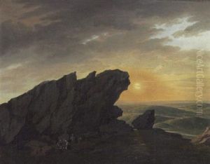 Blick Vom Feldberg Im Taunus Bei Sonnenuntergang